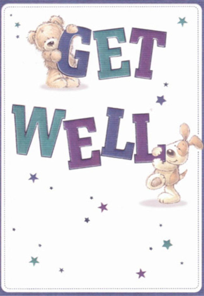 Embodying the gentle encouragement that so often defines Lewisham's community, this get well card bursts with charm and affection. At its heart are two friendliest of companions-a soft, golden-brown bear and a puppy with endearing, velvety ears-surrounded by a sprinkle of bright stars dancing across a pure white backdrop. There's an inviting tactility to their illustrated fur, which seems to suggest a comforting hug reminiscent of visits to familiar local spots like Ladywell Fields. The typography commands cheerful attention-bold, uppercase letters shaded in breezy purples and cool aquas-anchoring the optimistic mood of the composition. The stars scattered about lend a sense of buoyant hope, as if carrying warm wishes from Catford to Brockley on the spring breeze. Every detail feels intentionally placed, creating a lively and uplifting atmosphere. If one were to send this card alongside a bespoke get well bouquet, freshly arranged by Flower Delivery Lewisham, the pairing would radiate compassion and heartfelt care, perfect for brightening anyone's recovery journey. The combination of playful art, gentle colours, and emotional warmth make this card a thoughtful, positive presence-ideal for lifting spirits and providing comfort when it matters most.
